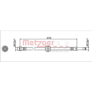 Metzger Bremsschlauch hinten links BMW 5er 6er 7er 8er