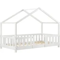 en.casa Kinderbett, »Treviolo« Haus-Optik Montessori 70x140 cm Weiß