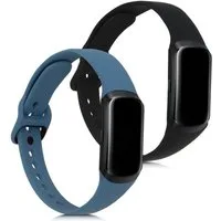kwmobile 2x Uhrenarmband für Samsung Galaxy Fit (SM-R370) Armband Smartwatch, 2-tlg., Fitnesstracker Band Set aus TPU Silikon - Ersatzarmband Smartwatch