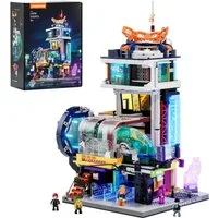 Lumibricks Lumibricks Cyberpunk Neoncity Schwebezug Station Spielbausteine