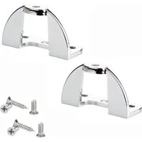 SO-TECH® Möbelbeschlag Möbelgriffadapter 45 x 19,5 x 26 mm, max. Türdicke 20 mm, Chrom poliert, inkl. Montagematerial für Faltschiebetüren