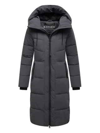 Navahoo Damen Winter Steppmantel SCHOKOKUSS – elegant, warm & funktional