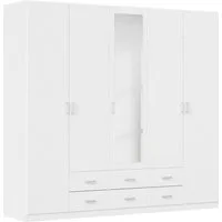 rauch Kleiderschrank Schrank Garderobe Ankleide GAMMA Breiten 91/136/181/226/271/315/360 cm (in 3 Ausstattungen BASIC/CLASSIC/PREMIUM (inkl. SOFT-CLOSE-Funktion) verschiedene Griff-Varianten, mit Spiegel TOPSELLER MADE IN GERMANY