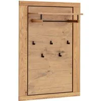 MCA living Garderobenpaneel Greno Garderobenpaneel Wandgarderobe (1 St), Ablageboden, Garderobenstange aus Metall, 5x Kleiderhaken