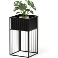 relaxdays Blumenständer Metall Blumenständer in Schwarz, A