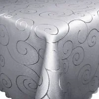 Tischdecke Ornamente 90x90 Hellgrau Tischdecke Mitteldecke, strapazierfähig