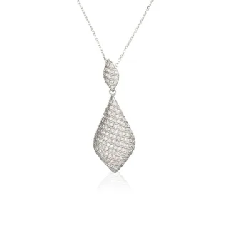 Orphelia Damen-Kette aus 925er Sterlingsilber mit Anhänger – Silber ZH-4517
