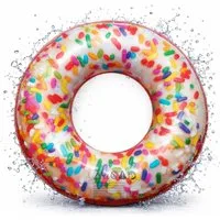 TK Gruppe Schwimmring Donut Schwimmring aufblasbar Ø 120 cm – Schwimmreifen für Pool (Schwimmring), 120 cm