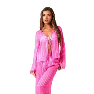 Missy Empire - Abdeckung für Damen, Transparent (Pink bedruckt)