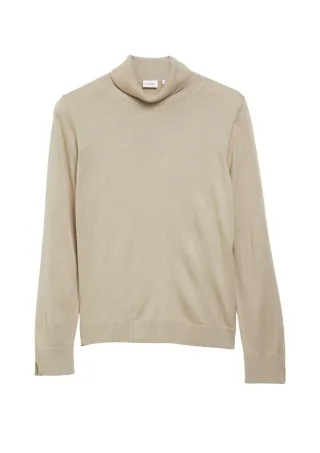 comma - Rollkragen-Strickpullover beige - Gr. - 34