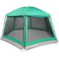 vidaXL Faltzelt Poolzelt mit abnehmbarem Überzelt Netzwänden Meergrün 512x458cm, (1 tlg)