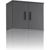 mokebo Mehrzweckschrank Mehrzweckschrankaufsatz 'Der Turm' (für extra viel Stauraum) Made in Germany, Schrankaufsatz für Mehrzweckschrank in Anthrazit