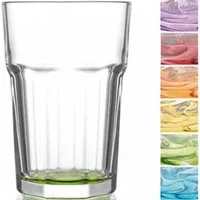 LAV Gläser-Set Trinkglas Cocktailglas Caipirinha Glas Farbig sortiert 300 ml, 6-tlg., Glas