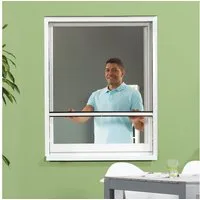 empasa Insektenschutz-Fensterrahmen Rollo "CLASSIC", Fenster Insektenschutz Rollo mit Fiberglas-Gewebe & Bürstendichtung