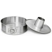 immer Springform Kuchenform Edelstahl Backform unbeschichtet PFAS-frei 25 cm, (3-tlg)