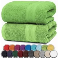 NatureMark Badetuch 2er-Set Frottier Badetücher 100x150cm, 100% Baumwolle (2-St), Premium Qualität, BADETUCH, Bade-Handtuch, 100x150cm