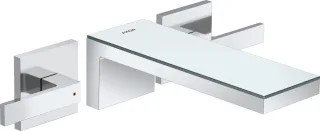 Hansgrohe 3-Loch Waschtischm. Axor MyEdition F-Set Wandmontage chrom/Spiegelglas, 47080000 47080000