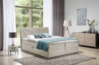 Boxspringbett Schlafzimmerbett CARLITA 200x200cm Beige