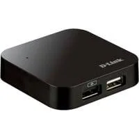 DUB-H4, USB-Hub schwarz, mit Netzteil