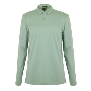 Boss - "Pirol" Poloshirt für Herren, Langärmlig (Grün)