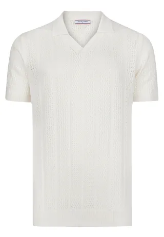 Polo Shirt Kurzarm Strick-Polo Shirt Kurzarm