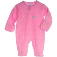 La Bortini Schlafoverall Strampler Overall Baby Schlafanzug in Grau mit Sternen aus reiner Baumwolle, 44 50 56 62 68 74 80 86