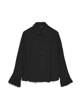 VERO MODA - VMPLISSI LS SHIRT WVN GA Black - Gr. - S