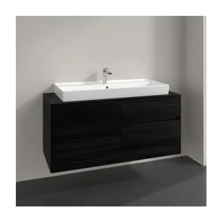 Villeroy und Boch Collaro Waschtischunterschrank C09100AB 120x54,8x50cm, Waschtisch mittig, black oak