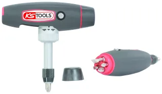 KS Tools 1/4" T-Griff Ratschen-Bit-Schraubendreher, 7-tlg - 911.2475