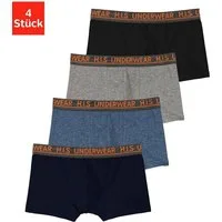 H.I.S Boxer Boxershorts für Jungen (Packung, 4-St) mit meliertem Logo Webbund