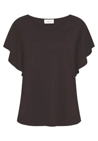 CARTOON - Basic Shirt Dunkelbraun - Gr. - 42