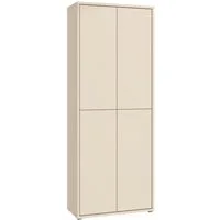 FORTE Schuhschrank Alice Springs, Schuhschrank, Höhe 191,9 cm, 4 Türen, viel Platz (B/H/T 74,5/191,9/34,9 cm) Stauraumschrank, Mehrzweckschrank, Breite 74,5 cm, mit 8 Böden