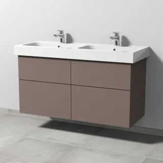 Sanipa 3way Waschtischunterbau zu Geberit iCon Waschtisch mit 4 Auszügen, Taupe-Matt SP6561T