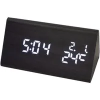 Miraval Uhr Digitale Tischuhr Holz mit USB