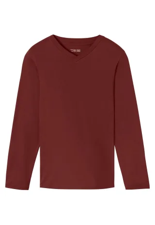SCHIESSER - Langarmshirt V-Ausschnitt - Gr. - 48