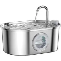 AIMAX Trinkbrunnen Katzenbrunnen Trinkbrunnen für Katze Wasserbrunnen 3,2 L Edelstahl, Cat Water Fountain Wasserfall Wasserhahn-Design für Katze Kleinhunde