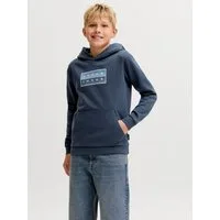 Jack & Jones Junior Kapuzensweatshirt JCOFUSION GRAPHIC SWEAT HOOD UNB SN JNR Baumwollmischung, normal geschnitten