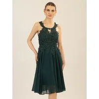 Apart Cocktailkleid aus einer Plastischen Spitze und Chiffon
