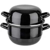APS Kochtopf APS Muscheltopf, Emaille, Topf und Deckel mit Funktion