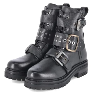 LAZAMANI Biker Boots ABBY - Gr. 37 - Schwarz - Glattleder