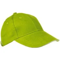 Macma Baseball Cap Baumwoll-Basecap 6 Panel heavy-brushed Cotton / Farbe: apfelgrün