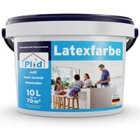 plid Latexfarbe Latexfarbe abwaschbare Wandfarbe Küchenfarbe Innenfarbe Badfarbe, Schnelltrocknend, spritzarm, verarbeitungsfertig