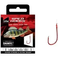 DAM Fishing Wurmhaken Vorfachhaken Spezi Perch Barsch Größen 4, 6, 8, 10, 12 Länge 50cm, (Spar-Set), Wurmhaken auch für andere Fischarten geeignet