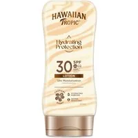 Hawaiian Tropic Sonnenschutzlotion Hydrating Protection Lotion LSF 30 (180 ml), mit wertvollen Seidenproteinen für 12h Feuchtigkeit
