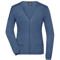 James & Nicholson Cardigan Klassische Damen Strickjacke Ladies' Cardigan JN667 mit Seide- und Kaschmir-Anteil
