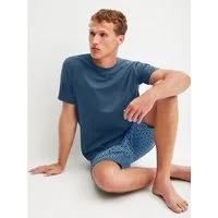CALIDA Pyjama Relax Streamline 1 (2 tlg) mit Rundhalsausschnitt und kurzem Arm, weich, Interlock Qualität
