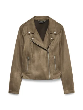 VERO MODA - VMJOSE SHORT FAUX SUEDE JACKET NOOS Chocolate Chip - Gr. - S