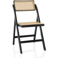 hjh LIVING Klappstuhl TUDELA BAMBOO Faltstuhl Bambus, Rattan 1 St., Stuhl klappbar aus Bambus mit Wiener Geflecht, Holzklappstuhl