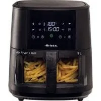 Heißluftfritteuse 9 L schwarz, 1.500 Watt, Korb 9 Liter, mit Sichtfenster
