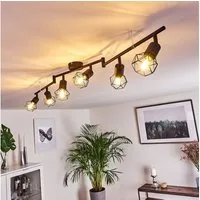 hofstein Deckenleuchte »Borio« 6-flammige Retro Deckenlampe aus Metall schwarz, ohne Leuchtmittel, 6xE14, die Leuchtenköpfe sind dreh-/schwenkbar